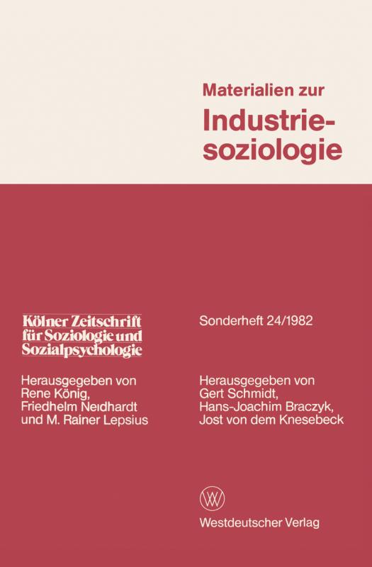 Cover-Bild Materialien zur Industriesoziologie