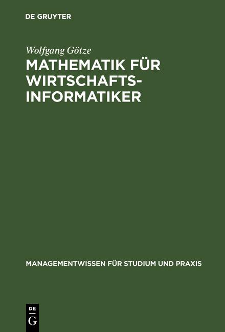 Cover-Bild Mathematik für Wirtschaftsinformatiker