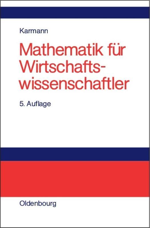 Cover-Bild Mathematik für Wirtschaftswissenschaftler