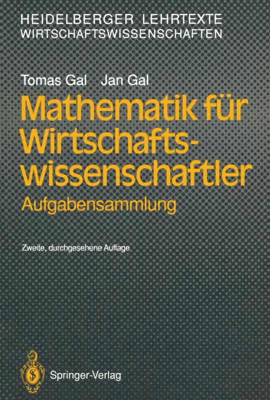 Cover-Bild Mathematik für Wirtschaftswissenschaftler