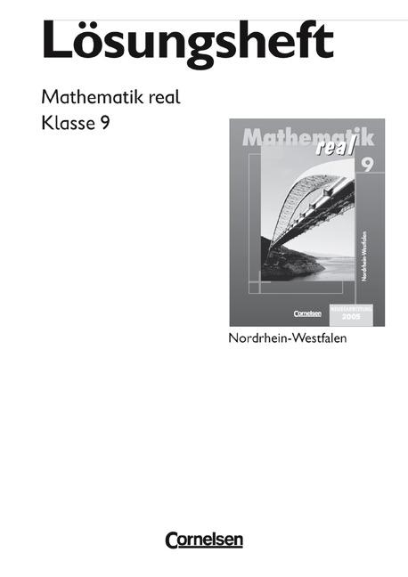 Cover-Bild Mathematik real - Realschule Nordrhein-Westfalen / 9. Schuljahr - Lösungen zum Schülerbuch
