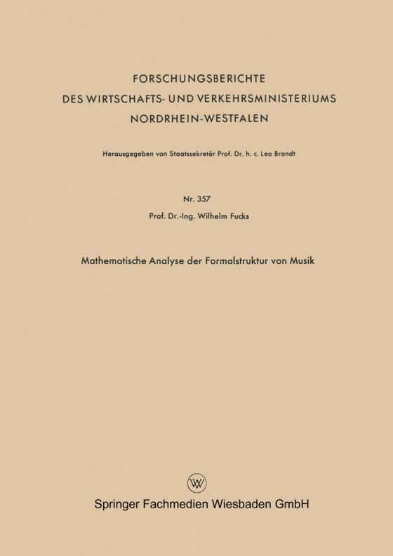 Cover-Bild Mathematische Analyse der Formalstruktur von Musik