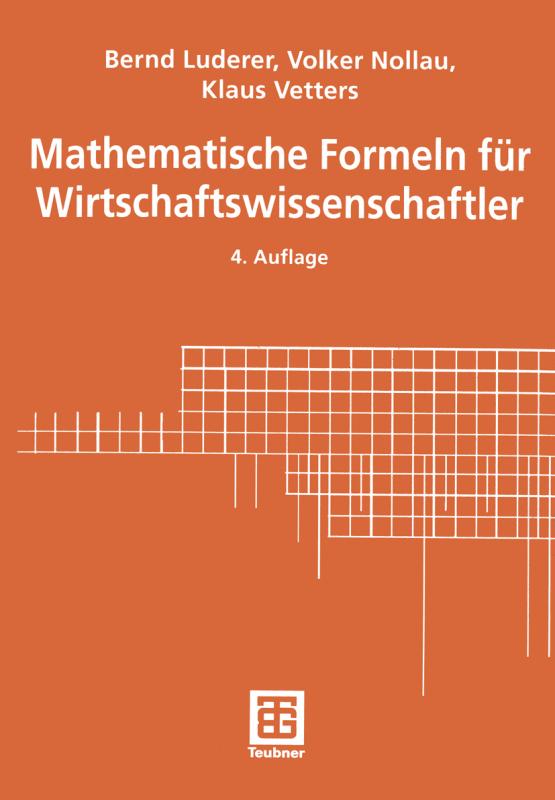 Cover-Bild Mathematische Formeln für Wirtschaftswissenschaftler