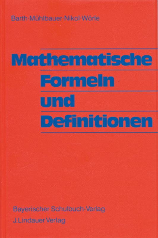 Cover-Bild Mathematische Formeln und Definitionen