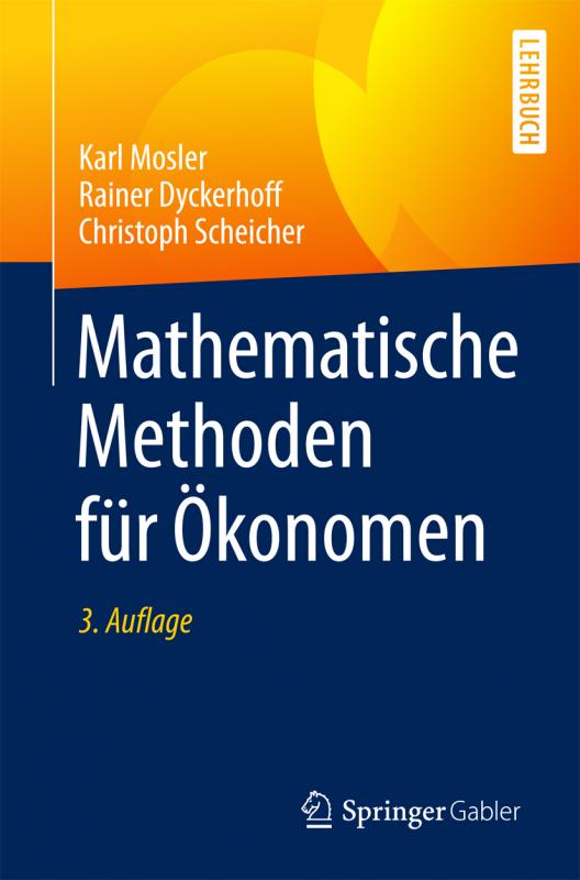 Cover-Bild Mathematische Methoden für Ökonomen