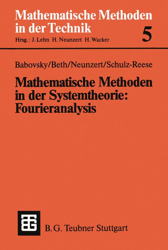 Cover-Bild Mathematische Methoden in der Systemtheorie: Fourieranalysis