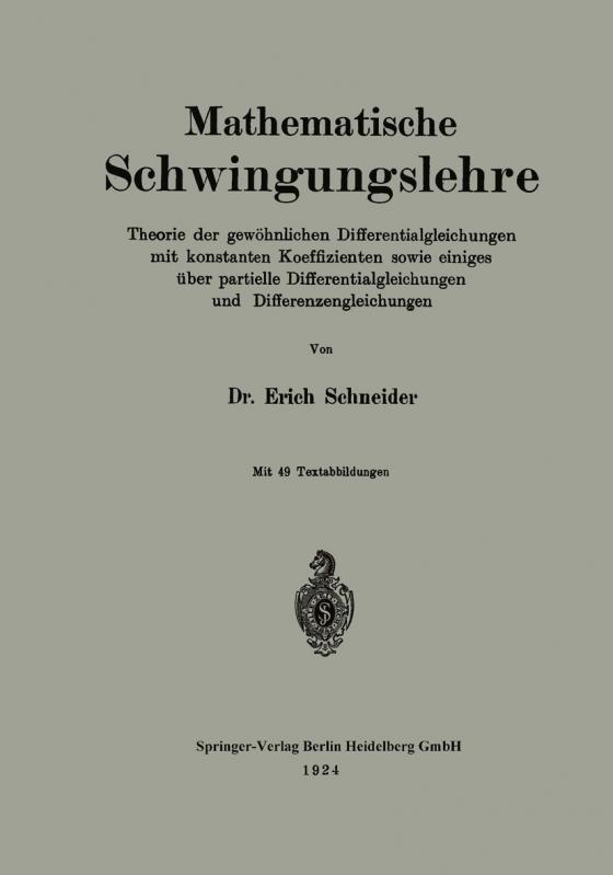 Cover-Bild Mathematische Schwingungslehre