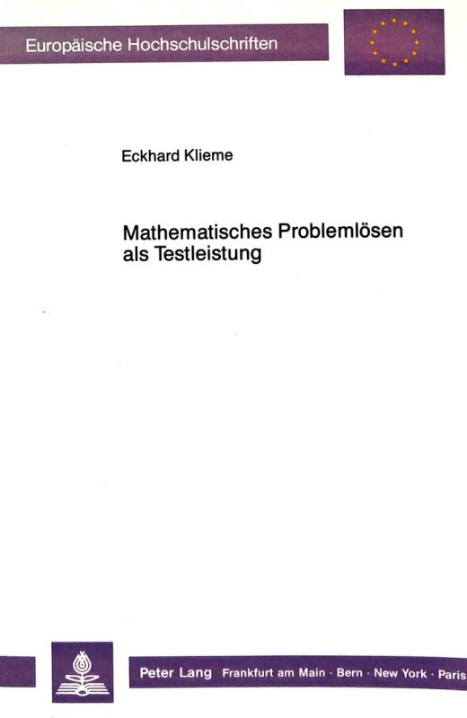 Cover-Bild Mathematisches Problemlösen als Testleistung