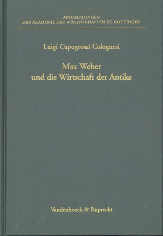 Cover-Bild Max Weber und die Wirtschaft der Antike