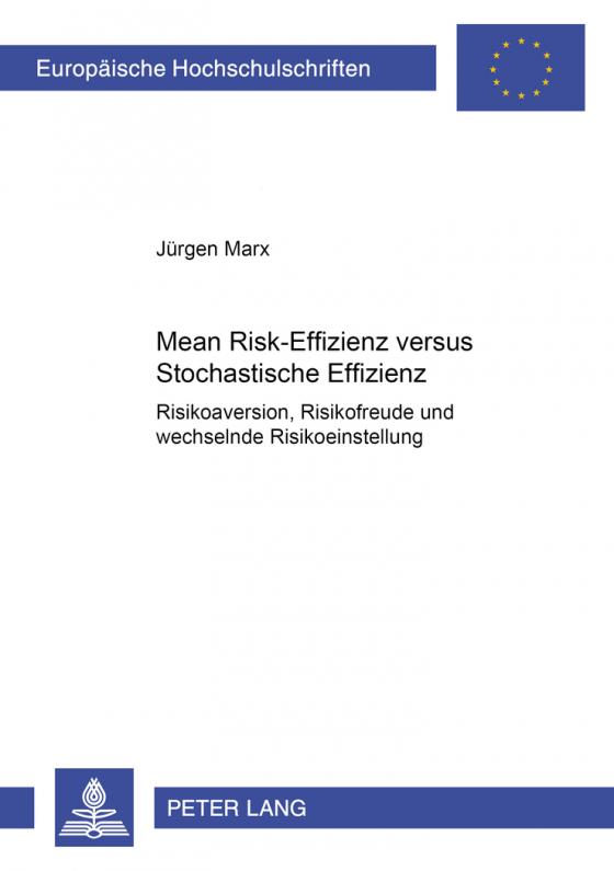 Cover-Bild Mean Risk-Effizienz versus Stochastische Effizienz