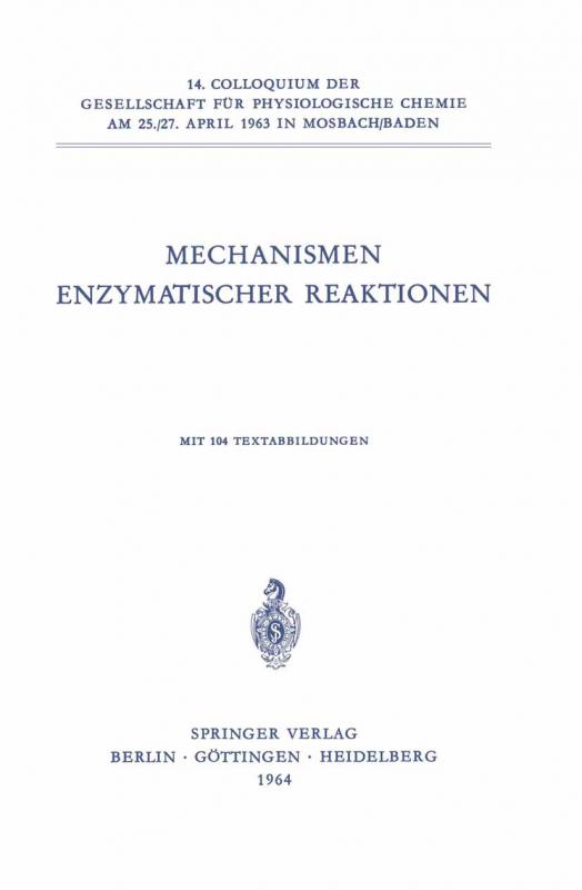 Cover-Bild Mechanismen Enzymatischer Reaktionen