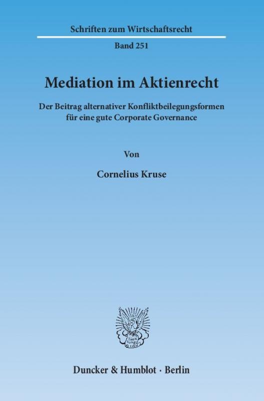 Cover-Bild Mediation im Aktienrecht.