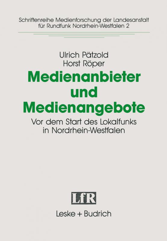 Cover-Bild Medienanbieter und Medienangebote