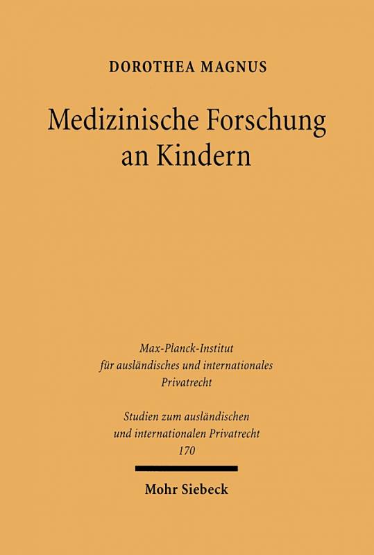 Cover-Bild Medizinische Forschung an Kindern