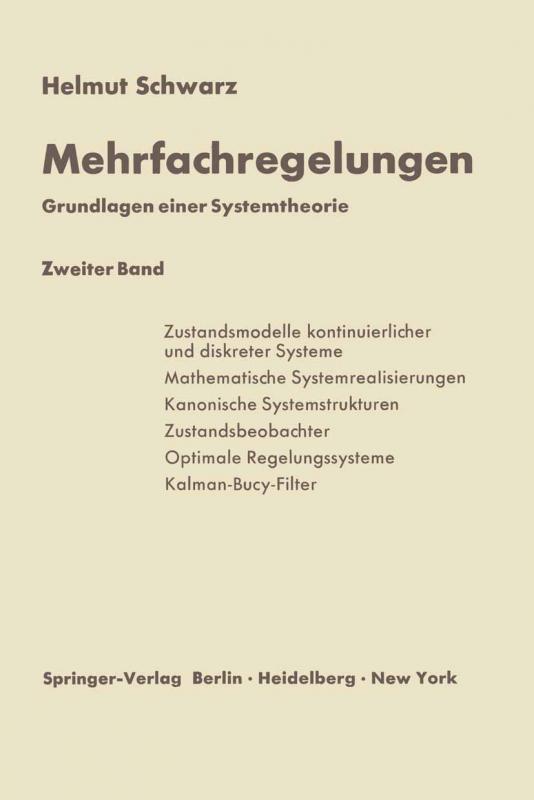 Cover-Bild Mehrfachregelungen. Grundlagen einer Systemtheorie