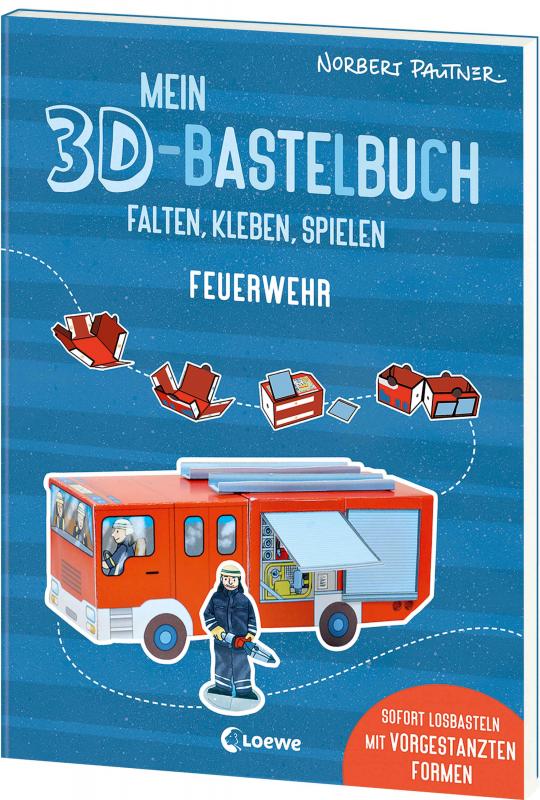 Cover-Bild Mein 3D-Bastelbuch - Falten, kleben, spielen - Feuerwehr