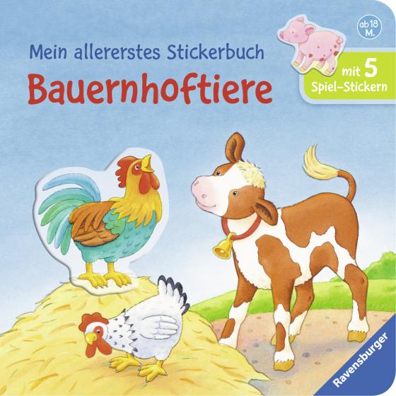 Cover-Bild Mein allererstes Stickerbuch: Bauernhoftiere