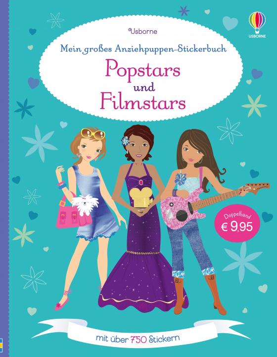 Cover-Bild Mein großes Anziehpuppen-Stickerbuch: Popstars und Filmstars