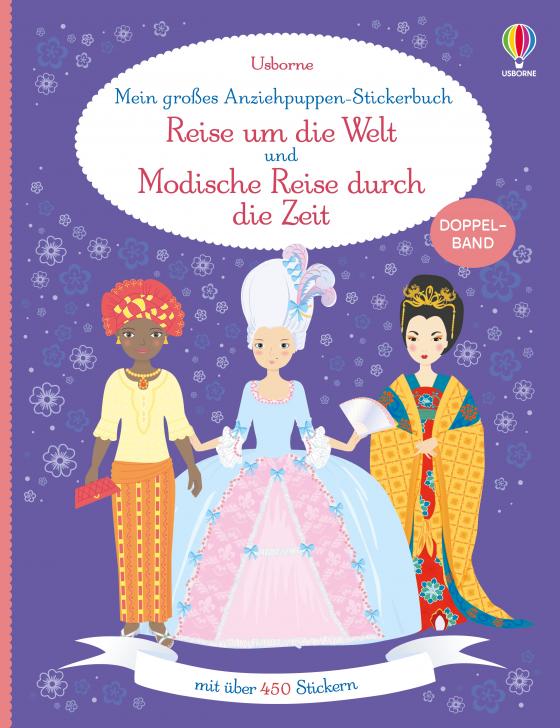 Cover-Bild Mein großes Anziehpuppen-Stickerbuch: Reise um die Welt und Modische Reise durch die Zeit