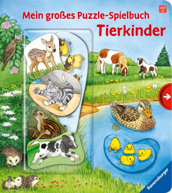 Cover-Bild Mein großes Puzzle-Spielbuch: Tierkinder