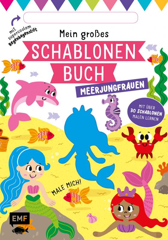 Cover-Bild Mein großes Schablonen-Buch – Meerjungfrauen