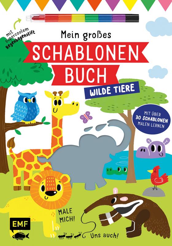 Cover-Bild Mein großes Schablonen-Buch – Wilde Tiere