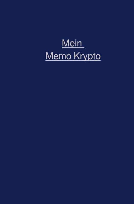 Cover-Bild Mein Krypto Memo