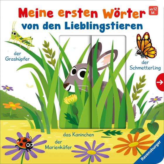 Cover-Bild Meine ersten Wörter von den Lieblingstieren - Sprechen lernen mit großen Schiebern und Sachwissen für Kinder ab 12 Monaten