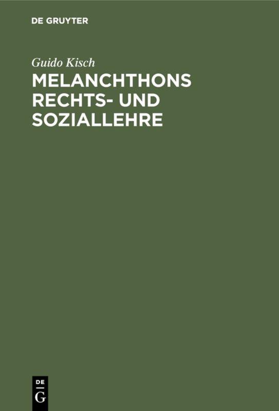 Cover-Bild Melanchthons Rechts- und Soziallehre