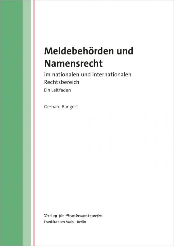 Cover-Bild Meldebehörden und Namensrecht