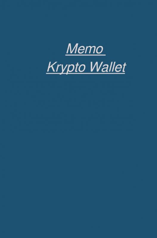 Cover-Bild Memo Krypto Wallet