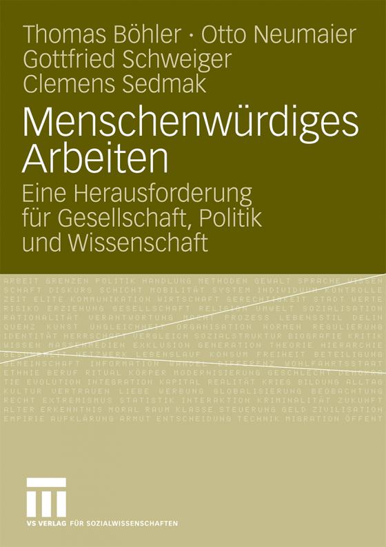 Cover-Bild Menschenwürdiges Arbeiten