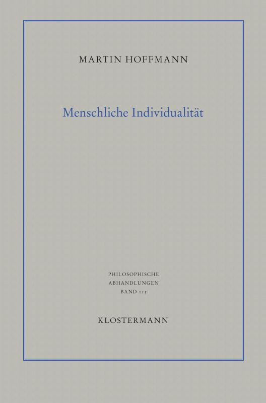 Cover-Bild Menschliche Individualität