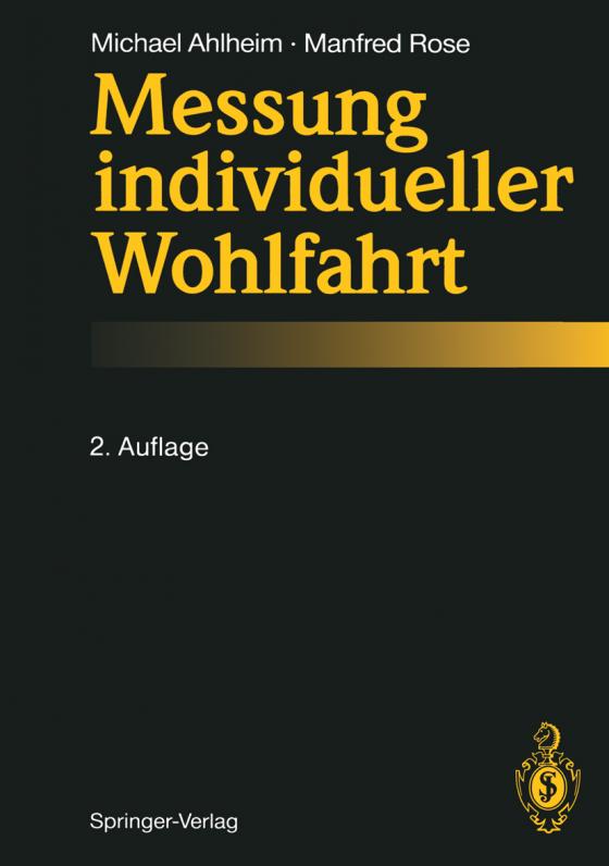 Cover-Bild Messung individueller Wohlfahrt