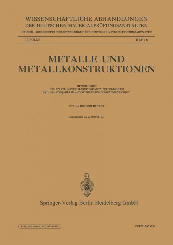 Cover-Bild Metalle und Metallkonstruktionen