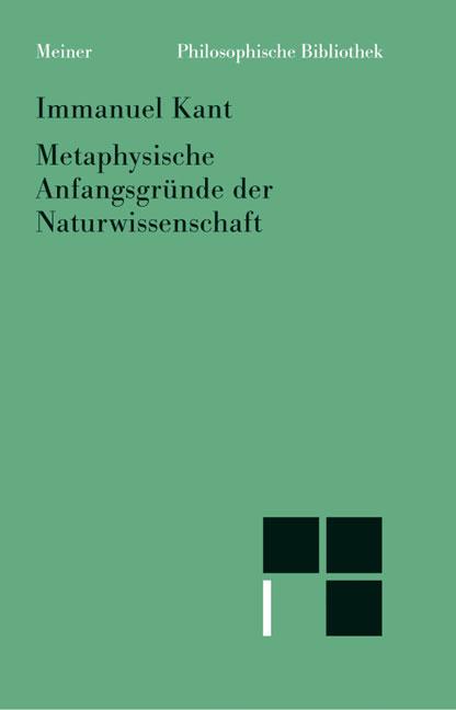Cover-Bild Metaphysische Anfangsgründe der Naturwissenschaft