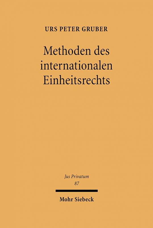 Cover-Bild Methoden des internationalen Einheitsrechts