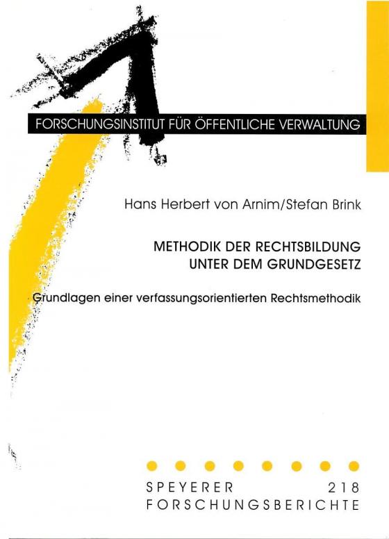 Cover-Bild Methodik der Rechtsbildung unter dem Grundgesetz