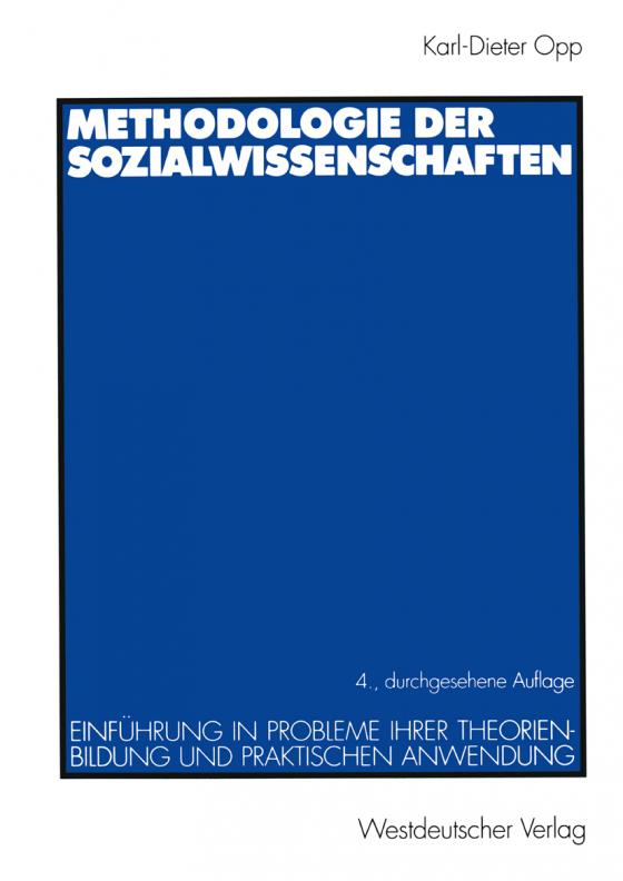 Cover-Bild Methodologie der Sozialwissenschaften