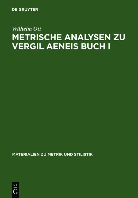 Cover-Bild Metrische Analysen zu Vergil Aeneis Buch I
