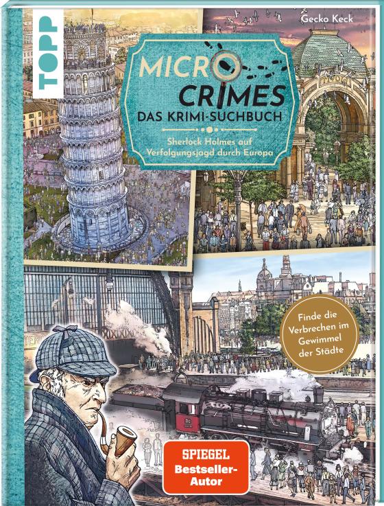 Cover-Bild Micro Crimes. Das Krimi-Suchbuch. Sherlock Holmes auf Verfolgungsjagd durch Europa. Finde die Ganoven im Gewimmel der Goldenen 20er