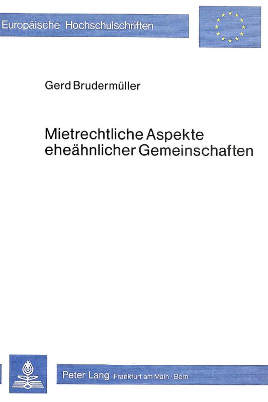 Cover-Bild Mietrechtliche Aspekte eheähnlicher Gemeinschaften