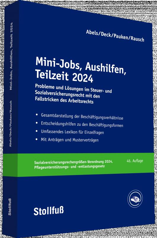 Cover-Bild Mini-Jobs, Aushilfen, Teilzeit 2024
