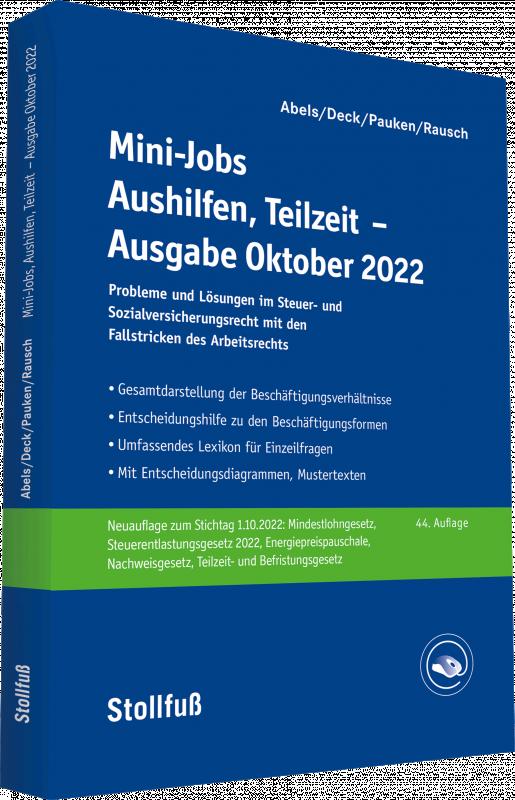 Cover-Bild Mini-Jobs, Aushilfen, Teilzeit - Ausgabe Oktober 2022
