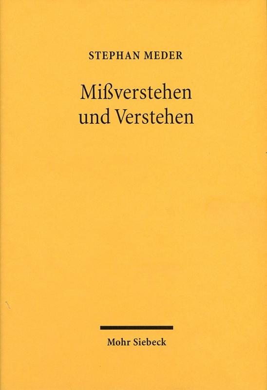 Cover-Bild Mißverstehen und Verstehen