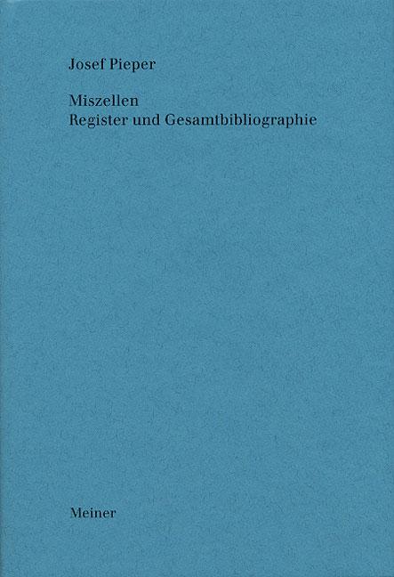 Cover-Bild Miszellen. Register und Gesamtbibliographie