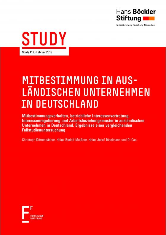 Cover-Bild Mitbestimmung in ausländischen Unternehmen in Deutschland