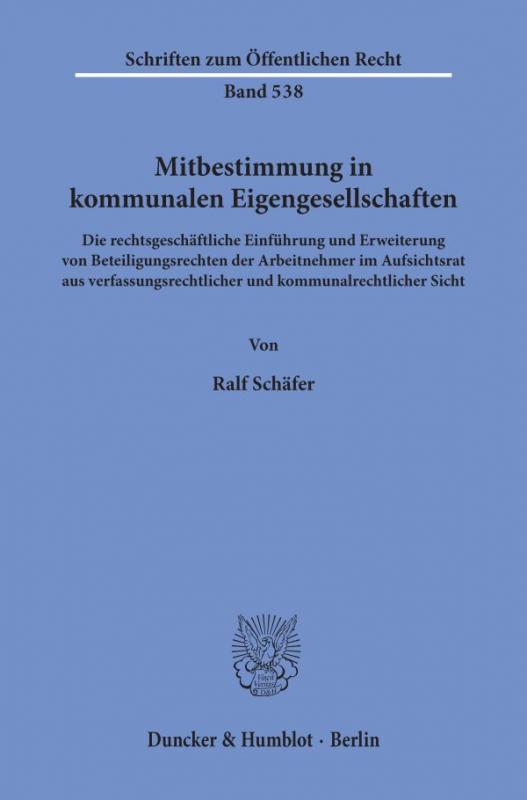 Cover-Bild Mitbestimmung in kommunalen Eigengesellschaften.