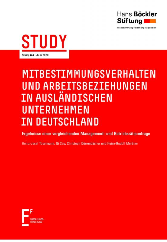 Cover-Bild Mitbestimmungsverhalten und Arbeitsbeziehungen in ausländischen Unternehmen in Deutschland