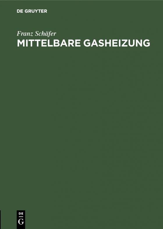 Cover-Bild Mittelbare Gasheizung